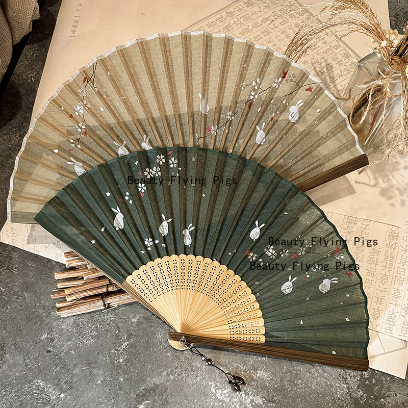 Chinese-style Custom-made Pre-sale Folding Fans Stage Play Props Interior Home Decoration Single-sided Folding Fan Handicrafts