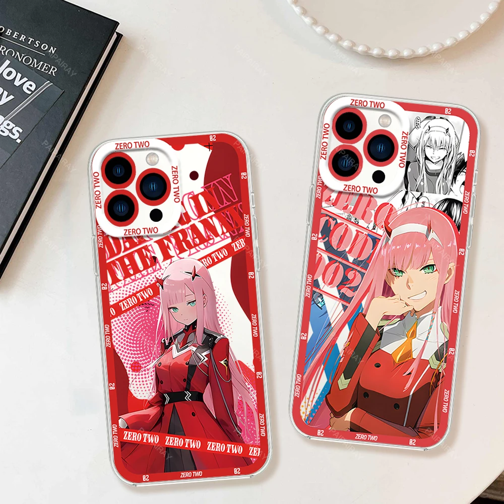 Bilibili D-DARLING in the F-FRANXX Phone Case for iPhone 12 11 13 14 15 16 Max Pro Plus Transparent Bezel Cover