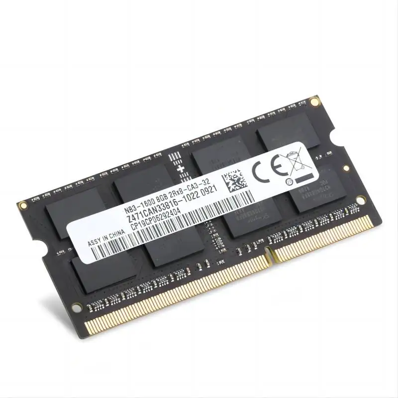 DDR3 8GB Laptop Ram 1066mhz 1333mhz 1600Mhz 1866Mhz 10600S 12800S DDR3L 204Pin 1.35V SODIMM Notebook Memory