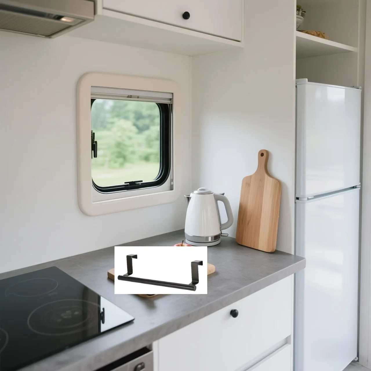 Caravan Towel Rack Over Door Towel Bar Hanging Holder Stainless Steel Bathroom Kitchen Cabinet Black Towel Rag Shelf Hanger