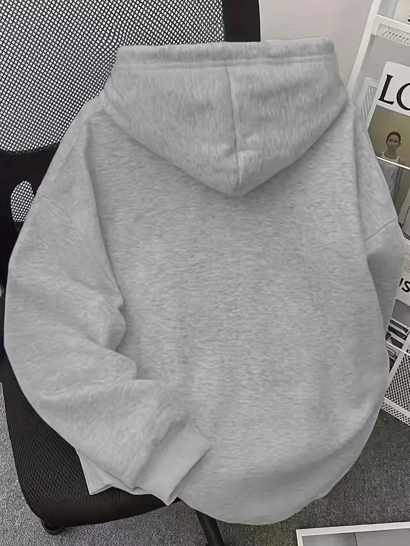 Women's Long Sleeve Hoodies Vintage Casual Hooded Retro Spider Print Sweatshirts with Design of Imitation Denim Fabric Clothes