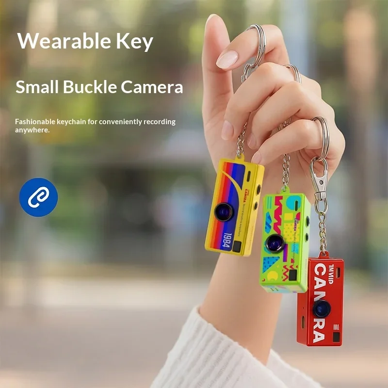 Vintage Thumb Camera Portable Pocket Camcorder 1080P Video Recorder 0.96inch IPS Screen Keychain Mini Camera For Students