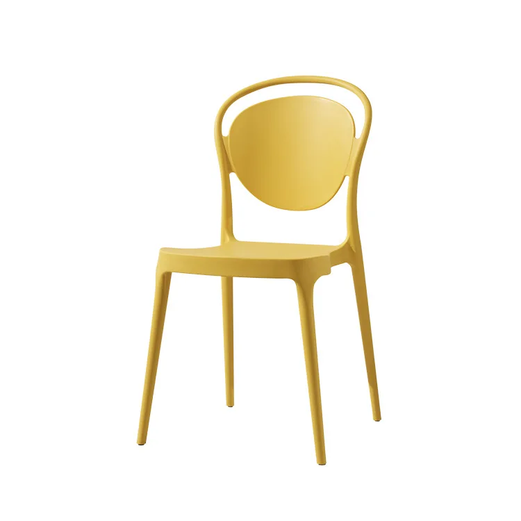Hot-selling Modern Simple Lounge Dining Chair Living Room Creative Round Backrest  Plastic Chair and Table