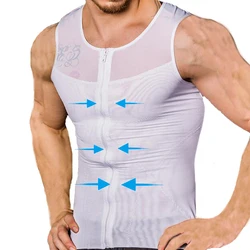 Masculino Body Shaper Espartilho Ginecomastia Tops Emagrecimento Cintura Controle Peito Colete Aparador Barriga Abdômen Roupa Interior