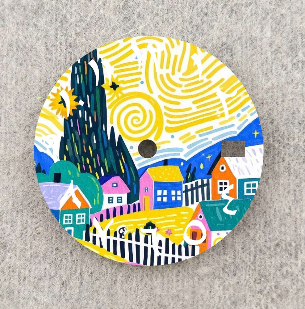 Циферблат NH35, креативный циферблат Sky, 28,5 мм, циферблат с арабскими цифрами, циферблат NH36, подходит для часов NH35/36, запасные части, индивидуальный циферблат