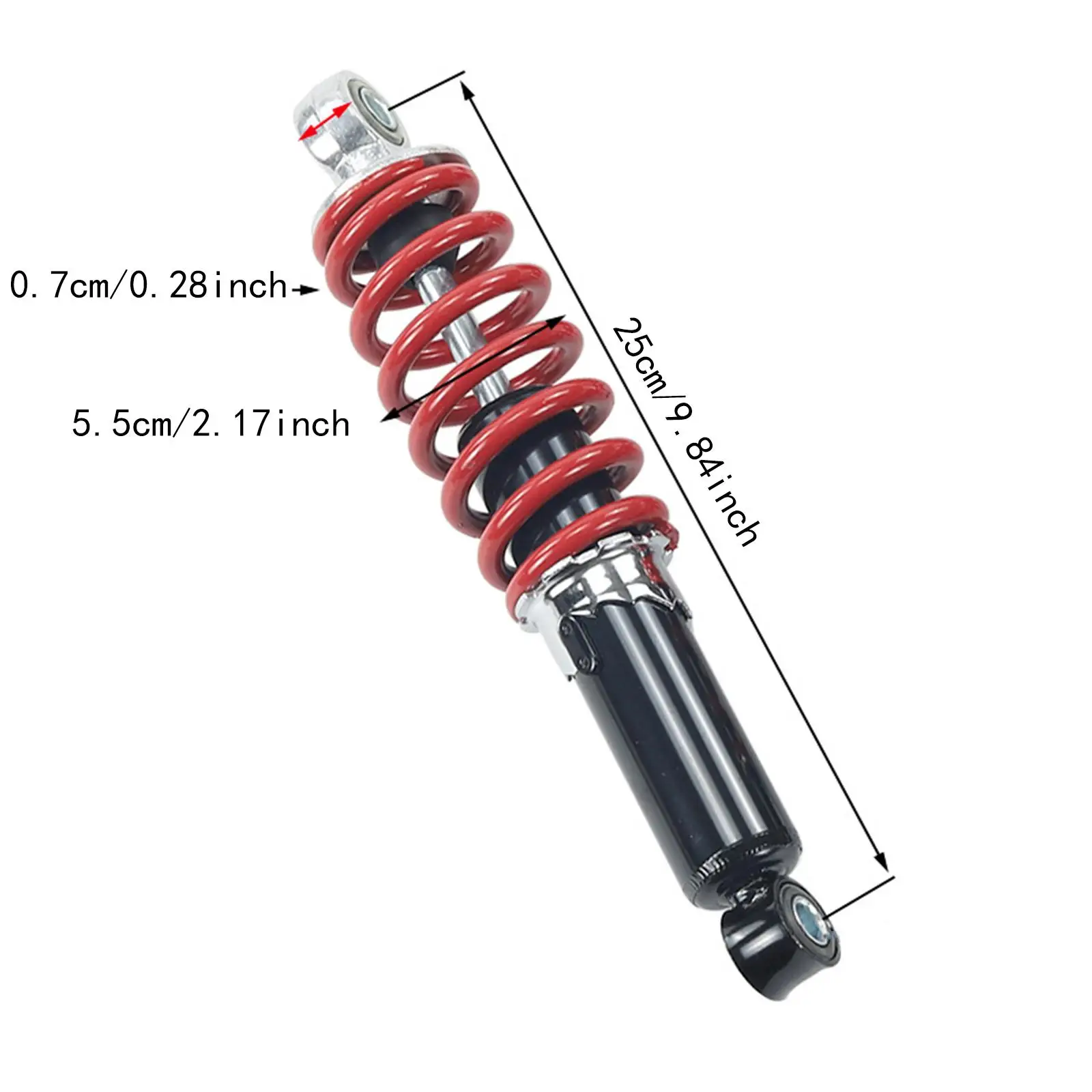 صدمة التعليق 250 مم قطع غيار عالمية بديلة لـ ATV Go Kart Professional سهلة التركيب ملحق قوي