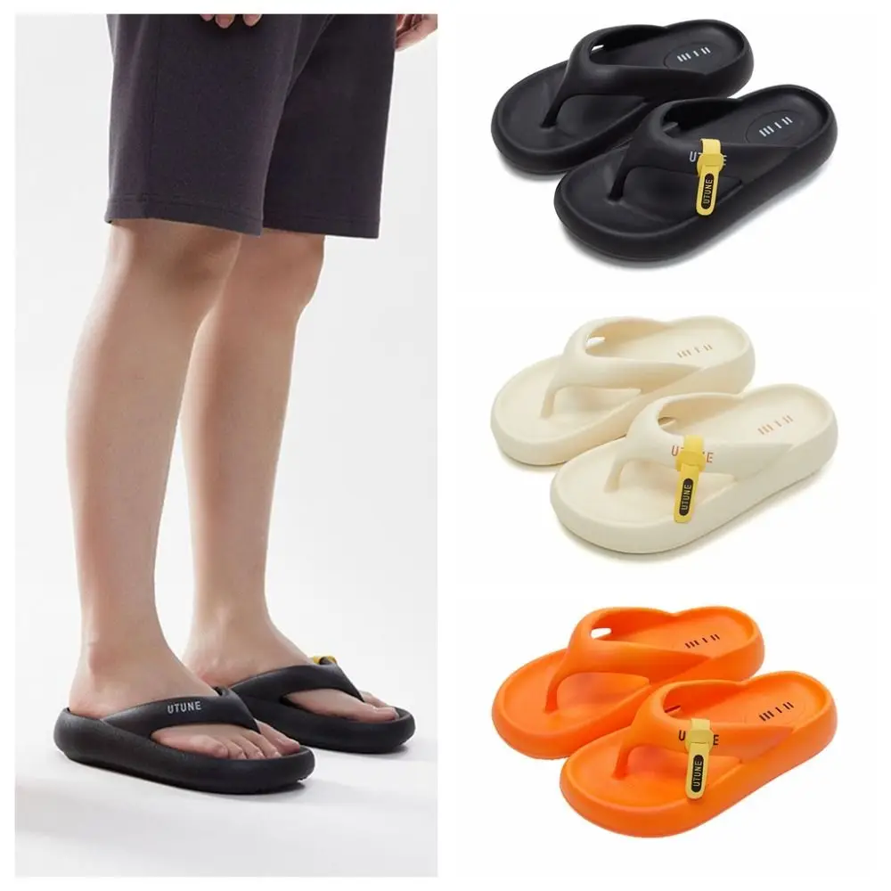 شباشب عصرية ذات نعل سميك من مادة إي في إيه للنساء، صنادل ربيعية ناعمة من الأمام للحمام