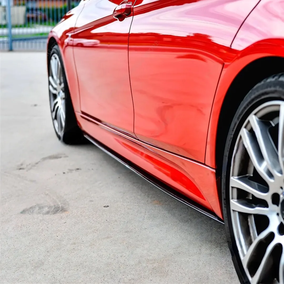 Hoge Kwaliteit ABS Auto Side Rok Voor BMW 3 Serie F30 F31 2012-2019 4 STUKS Splitters Diffuser Bumper spoiler Body kit Glanzend Zwart