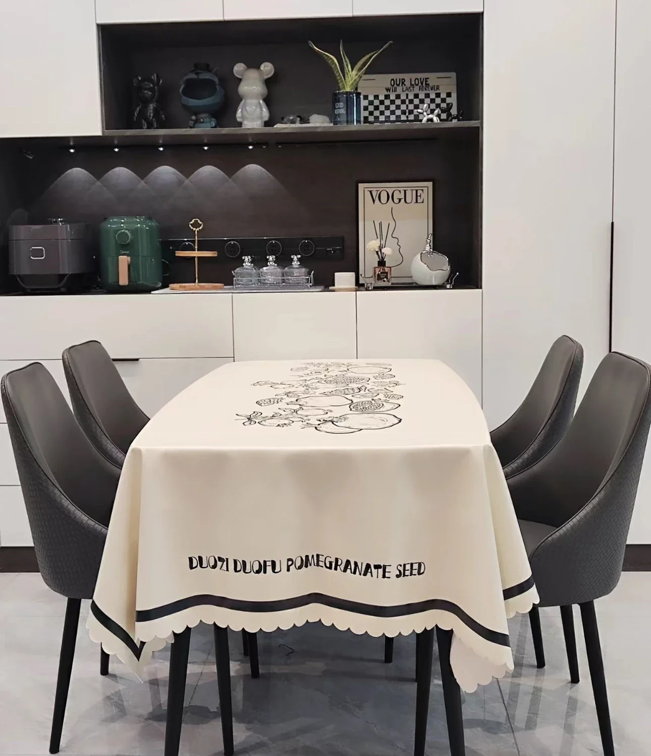 

Soft Glass Tablecloth Transparent PVC Table Cloth Waterproof Oil Proof Kitchen Dining Rectangular Table Cover Matte Clear