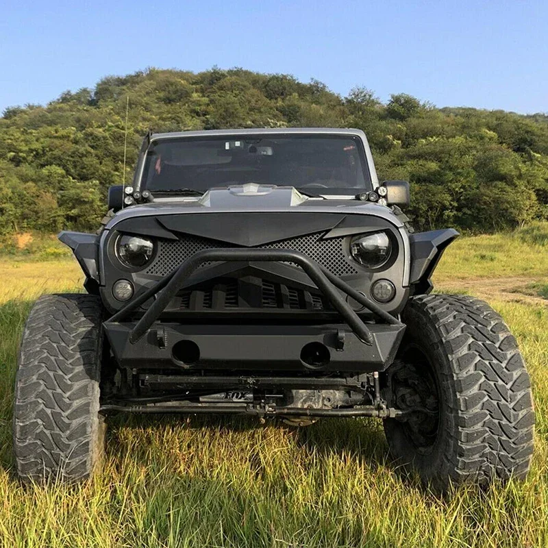 NEW STYLE CAR RADIATOR FRONT GRILLE MATTE BLACK 4X4 OFF ROAD RACING BUMPER GRILLS FIT FOR JEEP WRANGLER JK 2007-2017