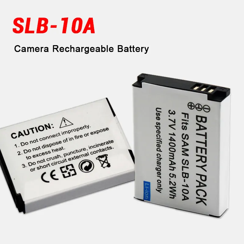 

SLB-10A SLB10A Battery for Samsung NV9 ES55 SL202 SL420 L100 L110 L200 L310W WB250F WB850F WB150F WB500 HZ15W Camera Batteries