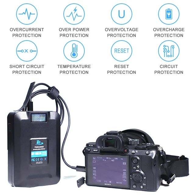 TPF Il nuovissimo blocco batteria da 74 Wh (5000 mAh/14,8 V) per videocamera blackmagic 4k ideo