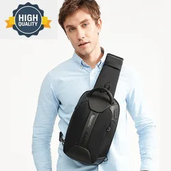 Male JCHENSH Multifunction Shoulder Bag Large Capacity Oxford USB Charging Headphone Men's Chest Cross Body s For Men