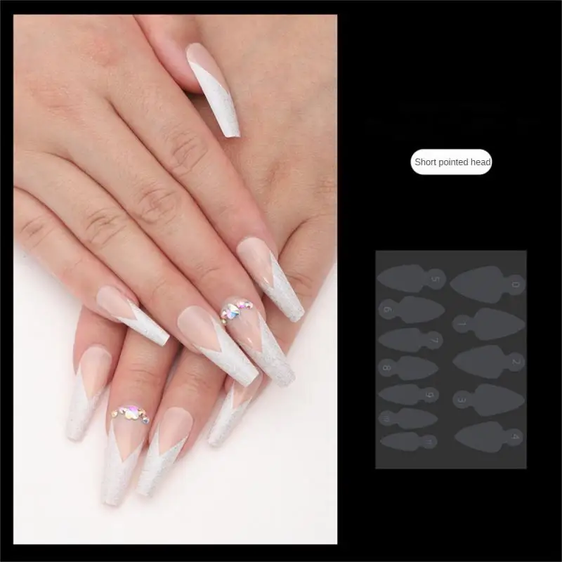 Transparente Nagel filmform Maniküre Nagel verbesserung verlängerung Nagel form matte Nagel form Französisch Aufkleber Nägel Zubehör