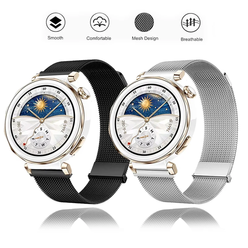 

Stainless Steel Band For Huawei Watch GT5 41mm GT5 Pro 42mm Smart Wacth Milanese Loop Bracelet Strap For Huawei Watch GT4 41mm