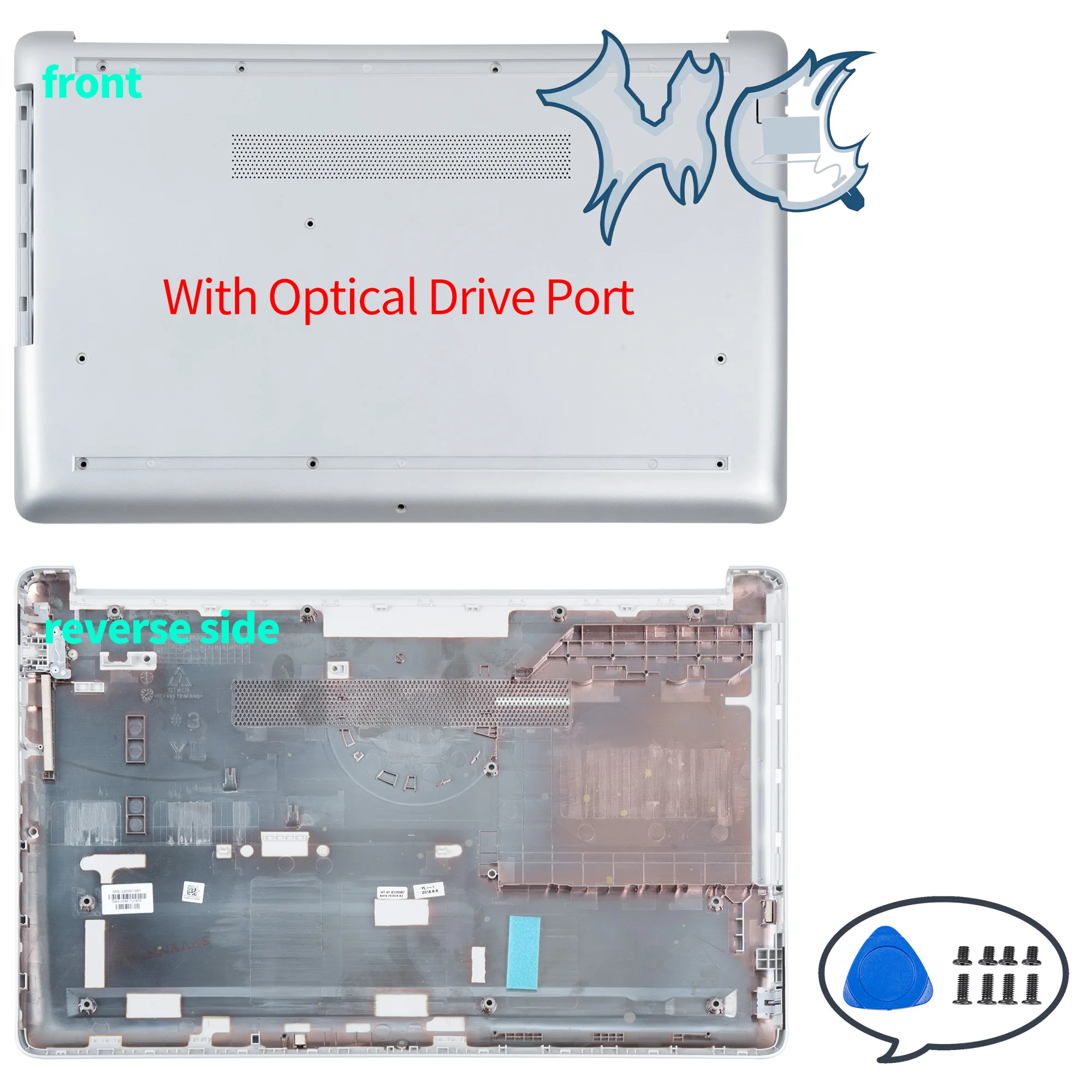 Laptop Covers For 250 G7 255 G7 15-DA 15-DB TPN-C135 With Optical Drive Interface LCD Back Cover Bezel Palmrest Bottom Repair