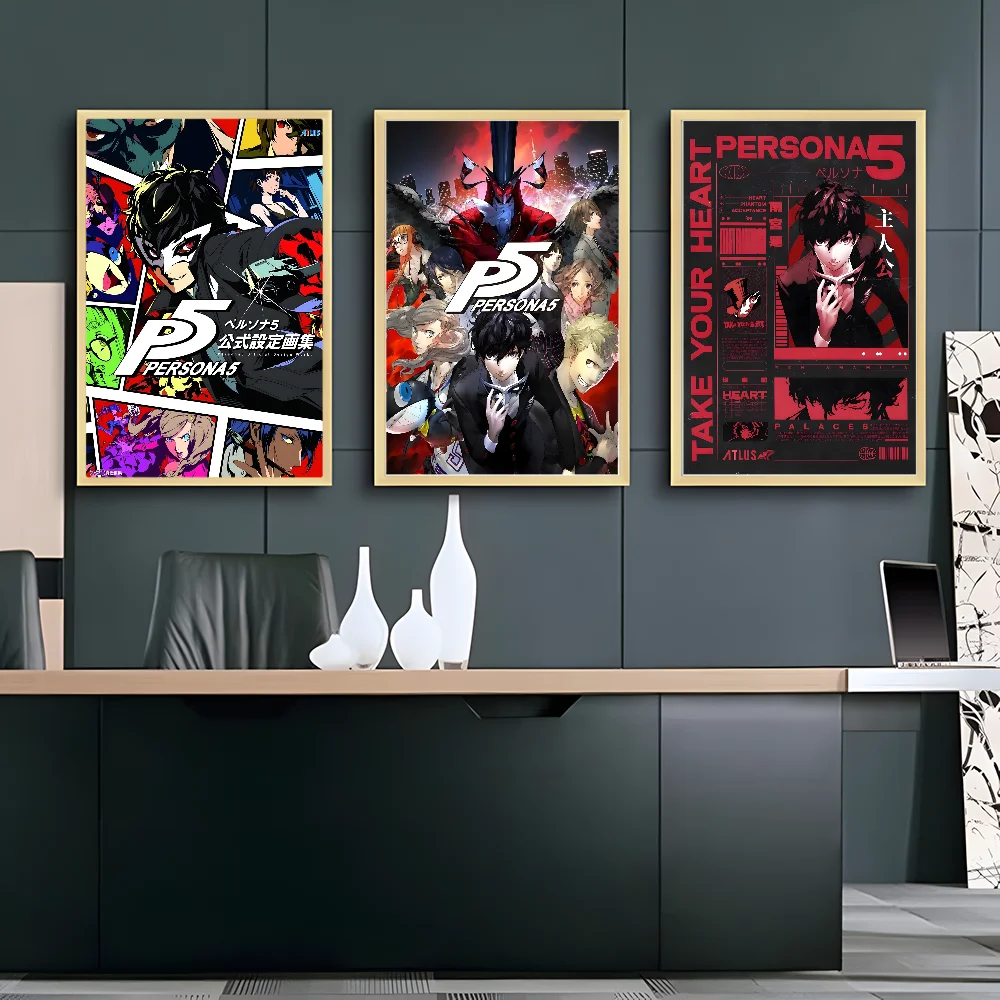 Classic Anime P-Persona 5 Poster HD art sticky wall waterproof home living room bar office aesthetic decoration
