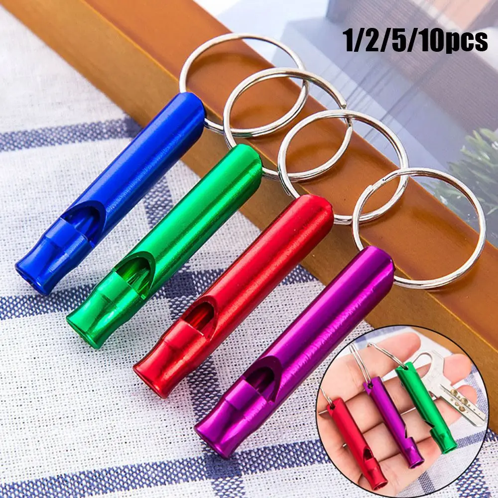 1/2/5/10pcs Small Size Camping Hiking with Keyring EDC Tools Emergency Whistles Training Accessories Survival Whistle