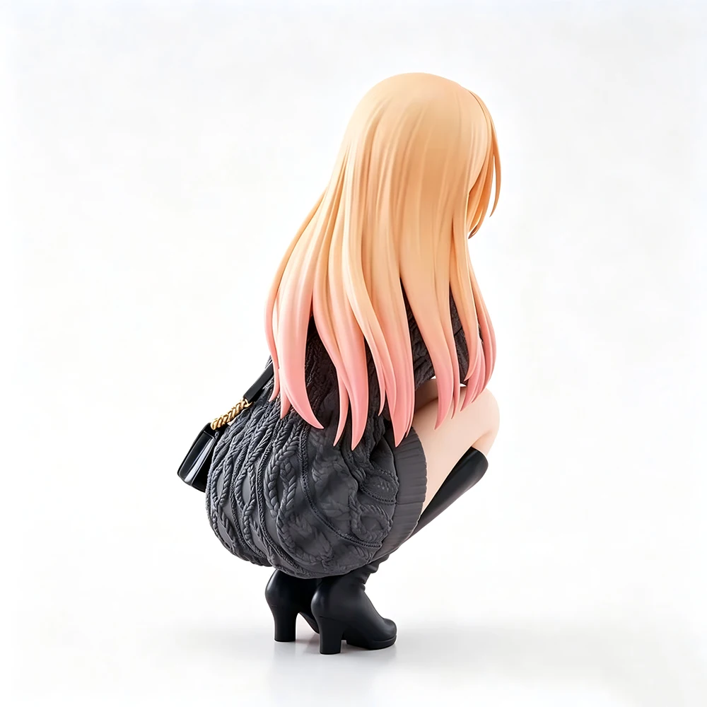 Anime Marin Kitagawa Squatting Pose | My Dress-Up Darling Figure 10CM PVC Ornaments Model Toys Doll Collection Ornaments Gift