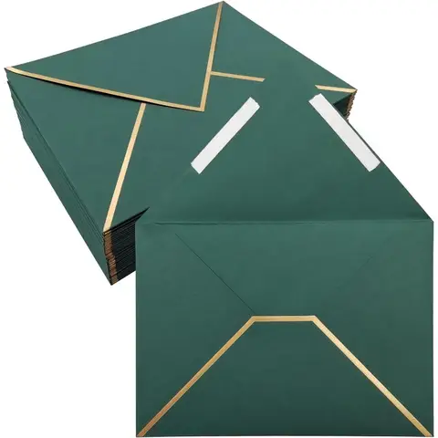 100 Pcs Western Style Envelopes Invitation Envelopes for Birthday Greeting Cards Postcards Letter Paper Party Invite Stationery Supplies