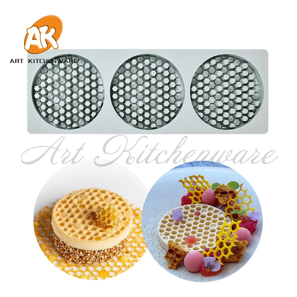 

4pcs Honeycomb Silicone Cake Lace Mold Cake Decorating Tool Border Decoration Lace Mold kitchen Baking Tool