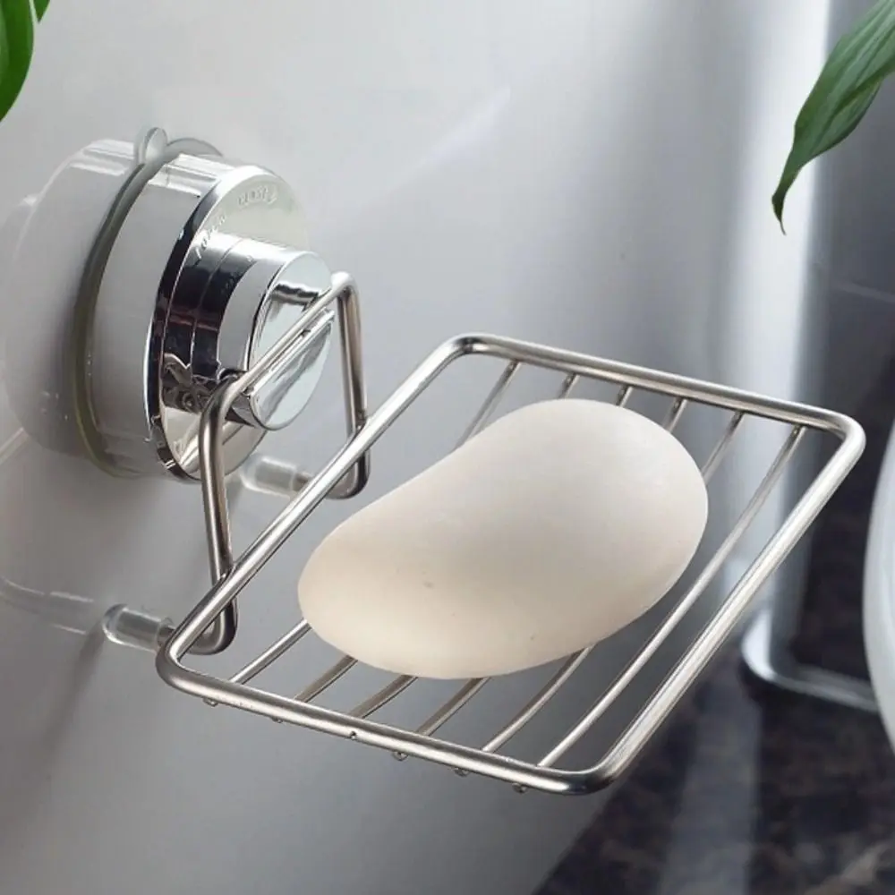 

Wall Mounted Vacuum Suction Cup Soap Dish Self Draining Stainless steel Shower Soap Holder No-Drilling Heavy Duty Soap Tray