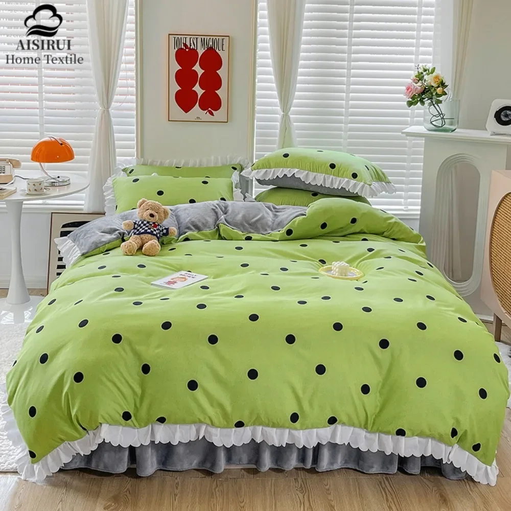 

Пододеяльник AISIRUI в Корейском стиле с оборками и бантом для девушек