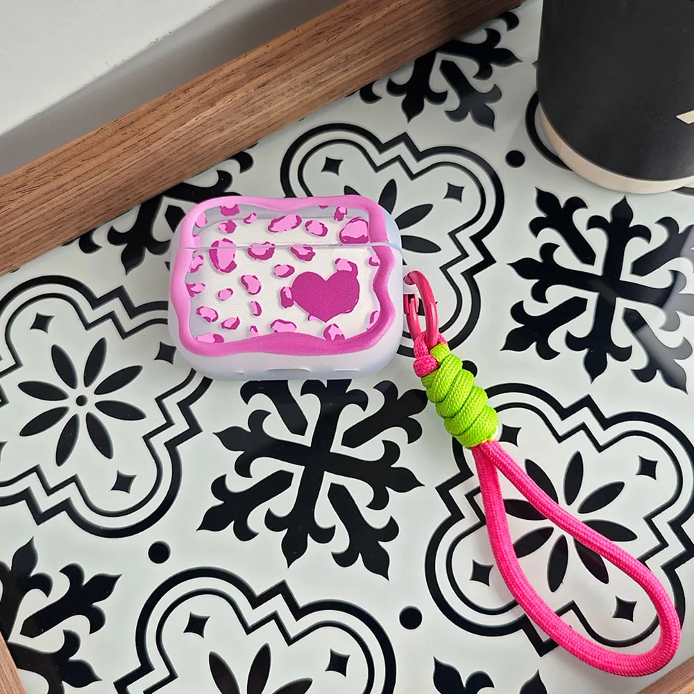 漫画の猫の波のケース,ピンクの蝶,ハート,smile,ins,1, 2,pro 2,2nd,ストラップ付きのかわいい女の子のカバー