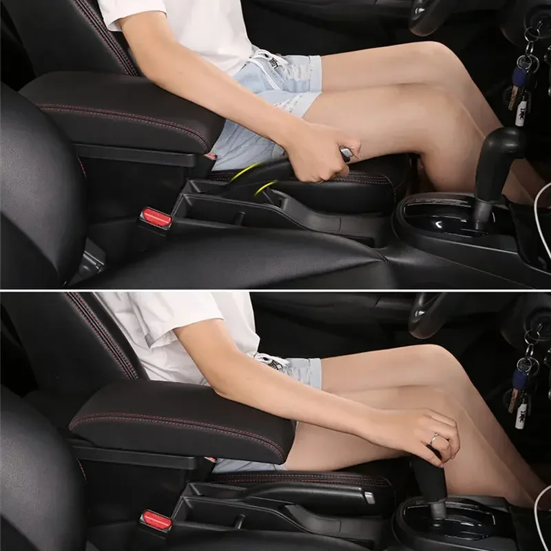 For Kia Soul 2006-2017 Armrest Box Leather Car Interior Parts Center Console with USB 2007 2008 2009 2010 2011 2012 2013 2014