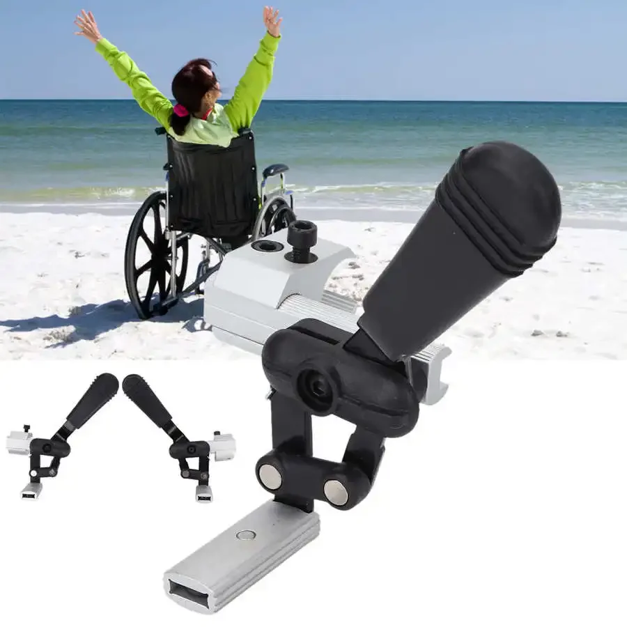 Electric Wheelchair Hand Brakes Aluminium Alloy Left Right High Sensitivity Anti-slip Elderly Wheelchair Replacement Accessories