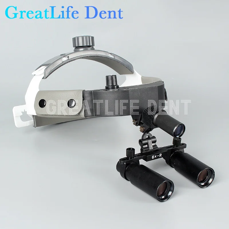 Greatlife Dent 6X Binocular Loupes Portable Magnifier with Headlamp