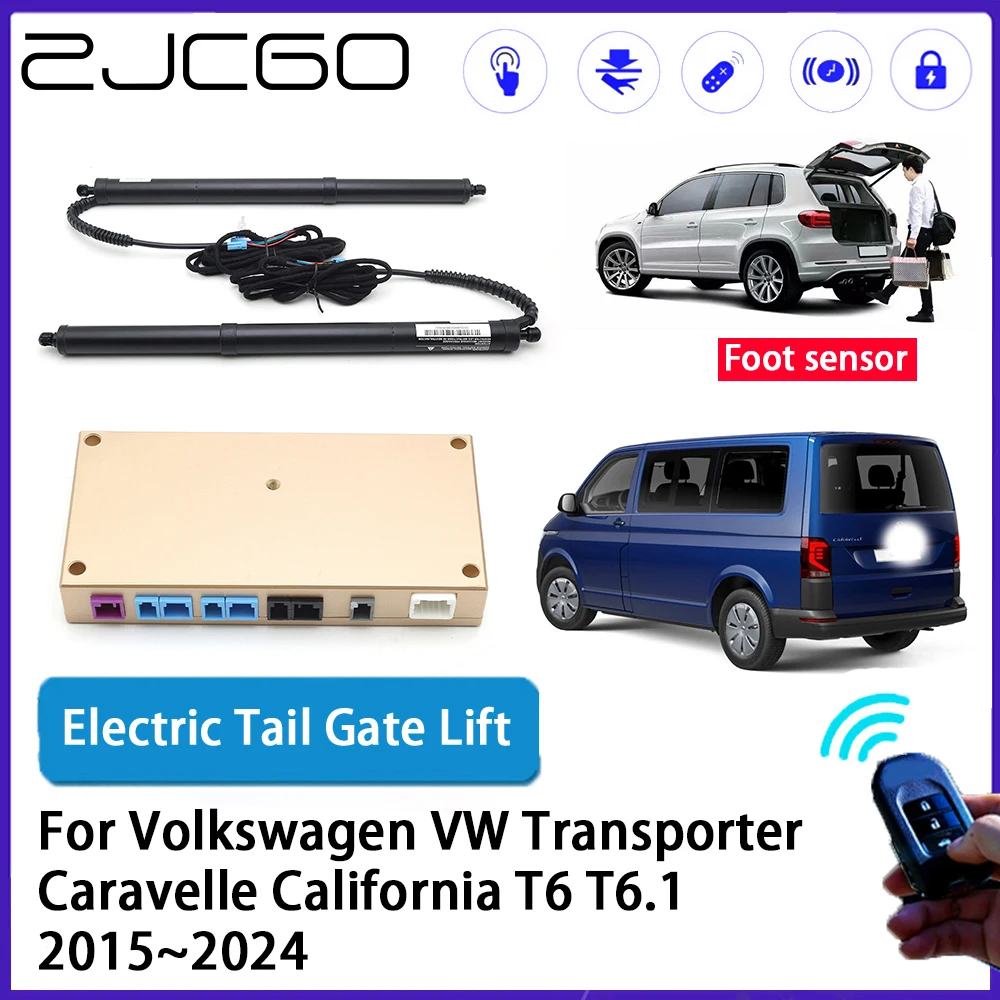 ZJCGO Car Auto Trunk intelligent Electric Tail Gate Lift for Volkswagen VW Transporter Caravelle California T6 T6.1 2015~2024