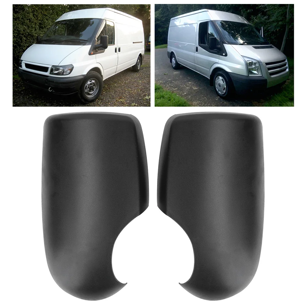 

1 Pair Rearview Mirror Cover For Ford Transit MK6 MK7 2000-2013 OEM 4458066 4458067 Black ABS Housing Cap