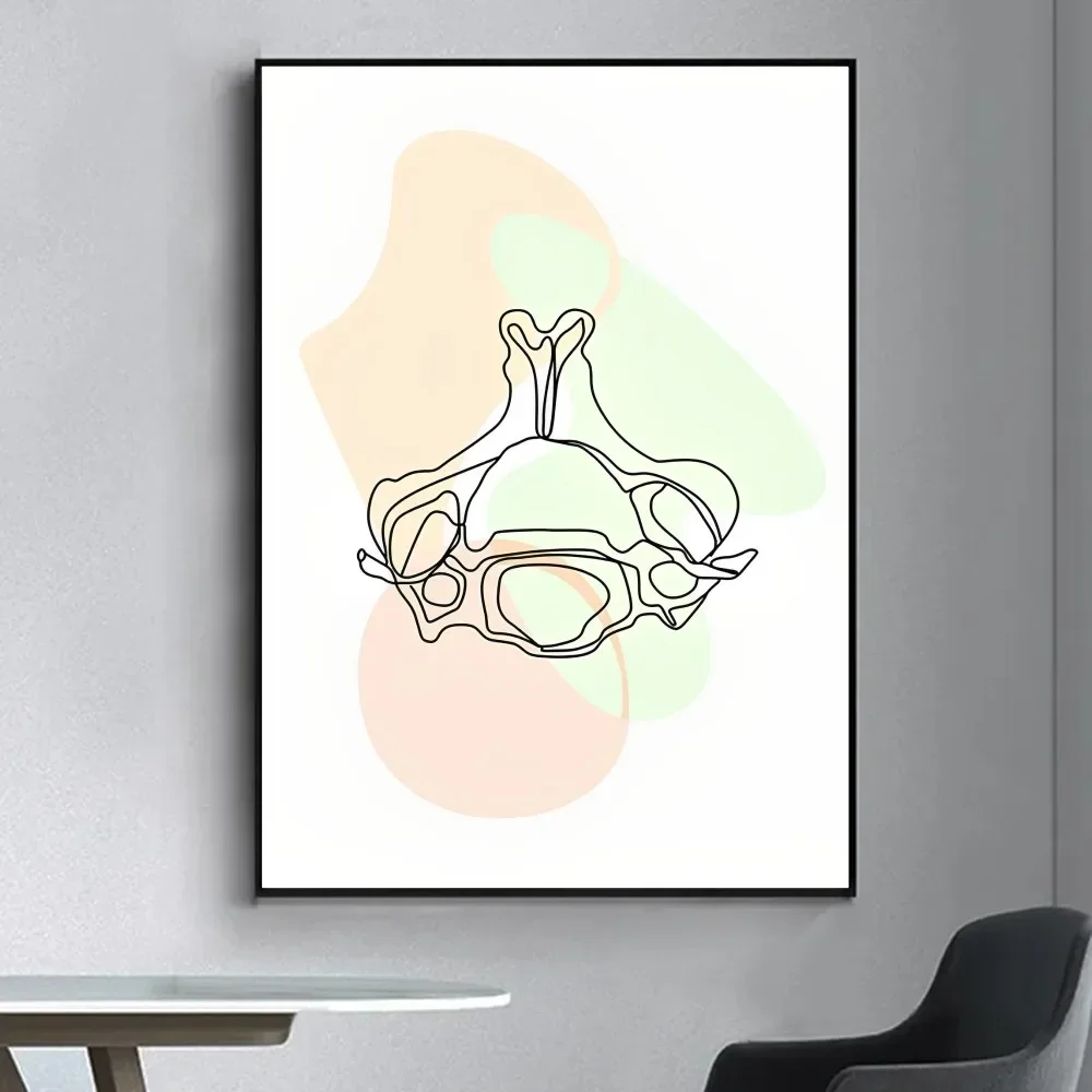 Anatomia umana scheletro Poster Fancy Wall Sticker per soggiorno Bar Vintage pittura decorativa centrale