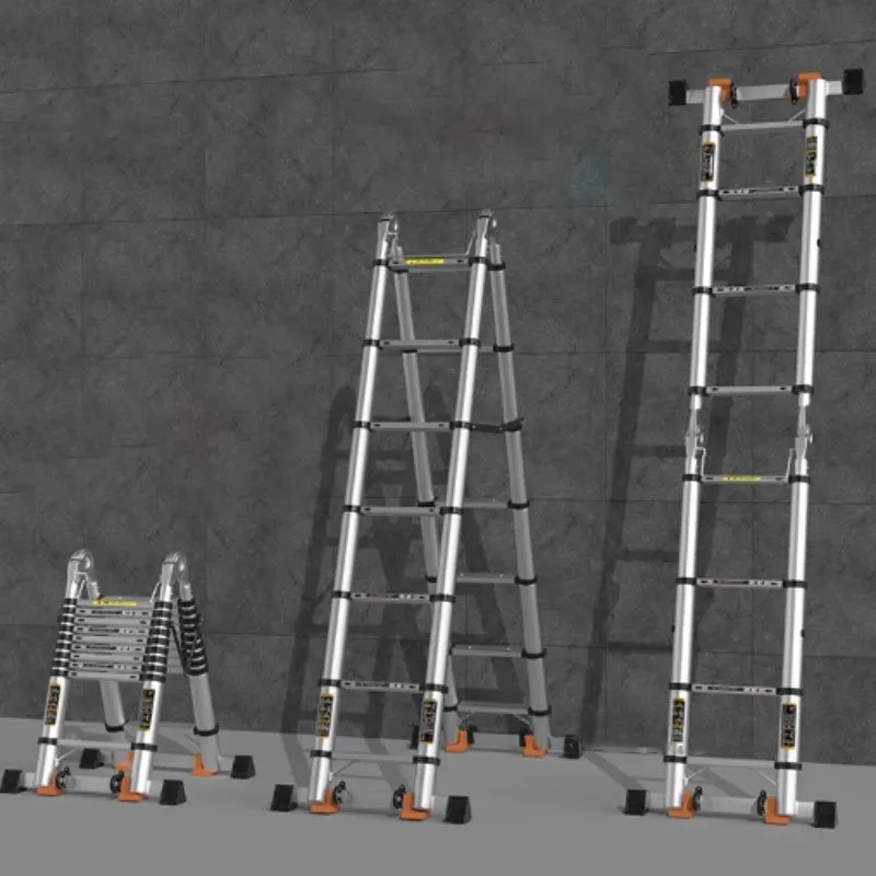 Alloy Telescopic Step Ladder Multi-functional Lifting Engineering Stairs Thickened Herringbone Ladders Folding Stairs