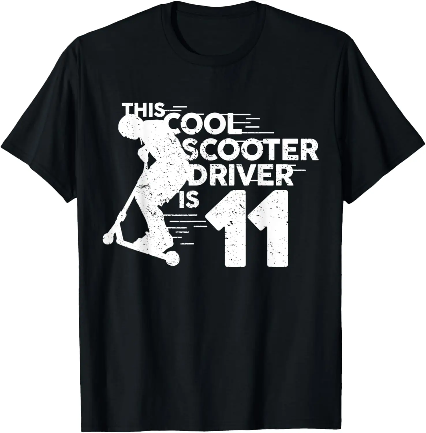 11th birthday retro gift scooter driver scooter boys kids T-Shirt