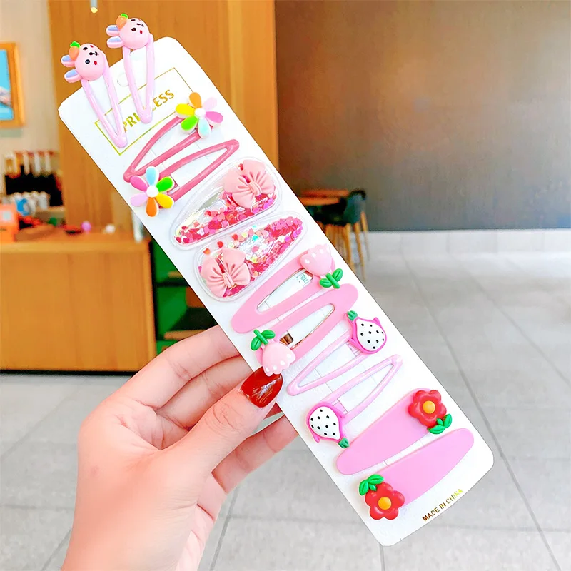 1Set Girls Cute Cartoon Animal Flower Hairpins Candy Color Hair Clip Barrettes Headband For Children Kids Hair Accessories New