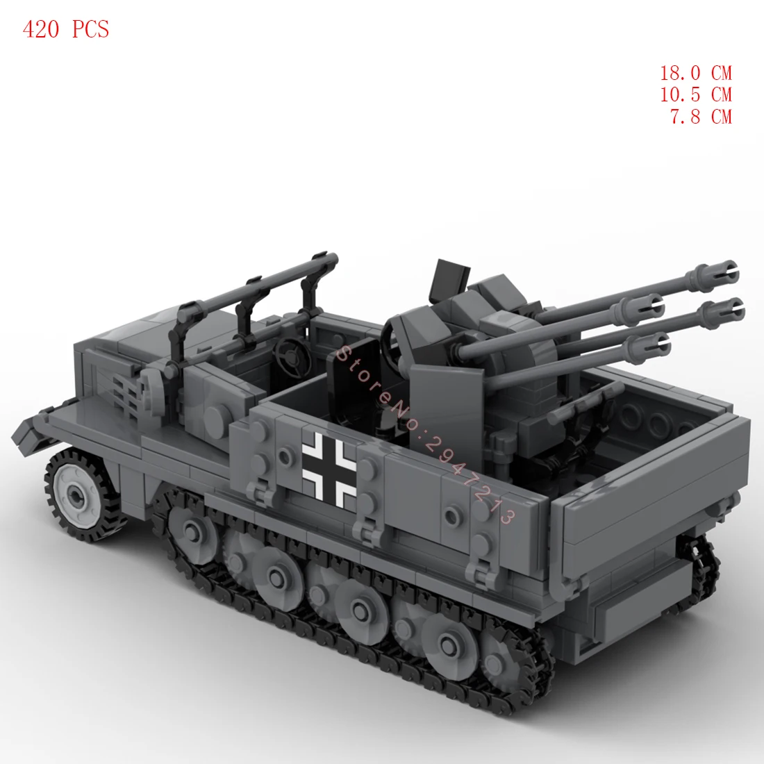 hot military Technology weapons equipment SDKFZ 11 vehicles army Lightning war model bricks moc Building Blocks toys for gift
