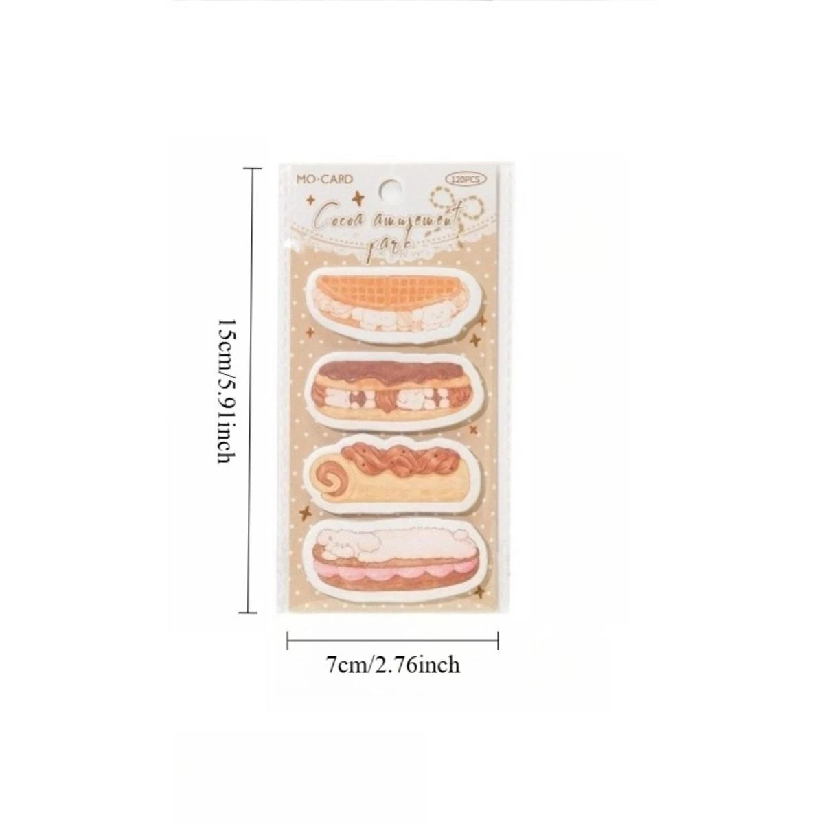 120 Sheets Bread Pattern Sticky Notes Cute and Sweet Tear-Resistant Smooth Writing Suitable for Note-Taking and Office Use