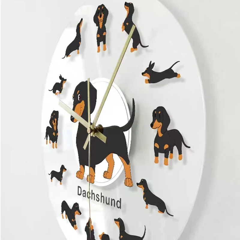 Divertenti orologi da parete per cani carini in stile nordico decorazione moderna per la casa per camera da letto soggiorno ufficio fai da te