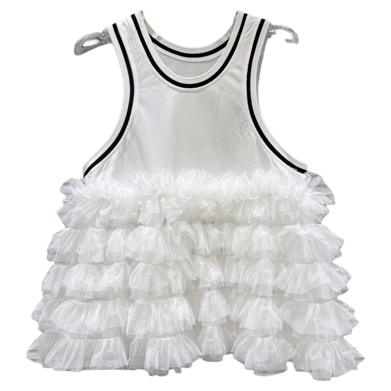 

Sweet Cool Trendy Me Юбка Жилет Топ Splice Street Sle Свободный крой Цвет Лето Новое поступление Женская модная одежда