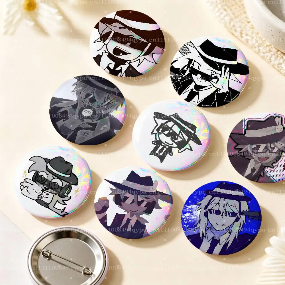 C-Chance F-Forsaken Button Supplies Round Badge Pins Clothes Decor Includes Metal Pin Back Cover, Metal Cover,Laser Film
