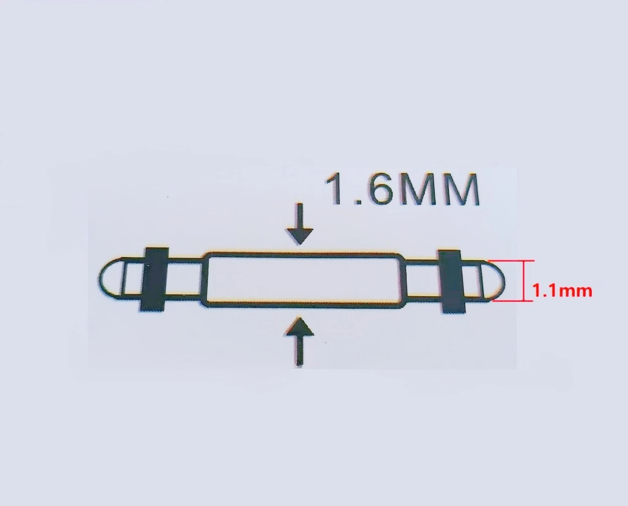 2PCS 1.6mm Thick 9mm 10mm 11mm 12mm 13mm 14mm 15mm 16mm Length SS Ball End Single Flange Spring Bar For Watch Band Strap Repair