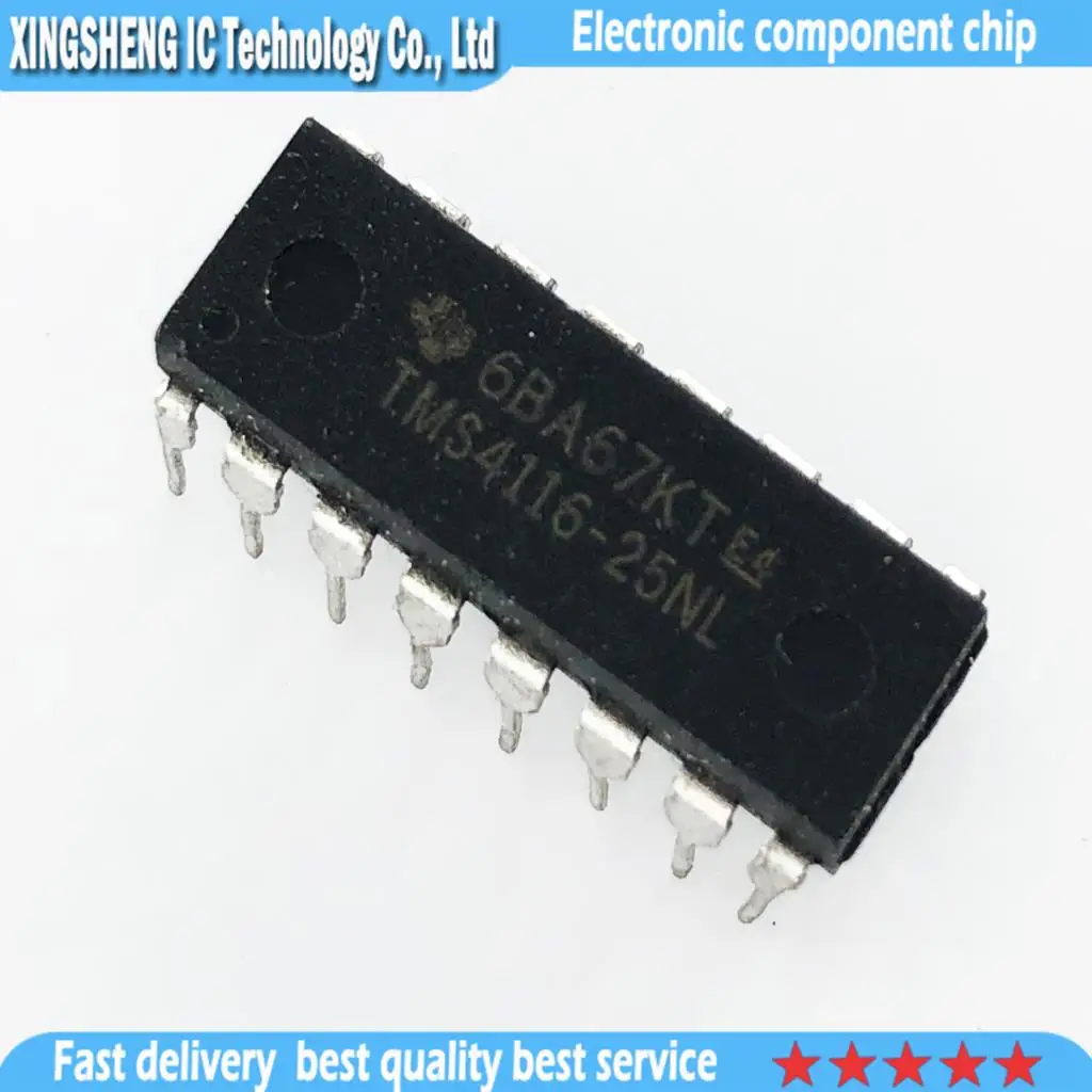 10pcs/lot TMS4116-25NL TMS4116-25 TMS4116 DIP-16     In Stock