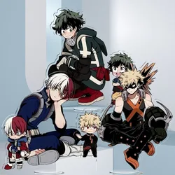 Midoriya Izuku Plate Desk Decor My Hero Academia Standing Bakugou Katsuki Collection Ornament Todoroki Shoto Acrylic Doll Model