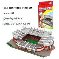 3D football field paper jigsaw puzzle Stadium building model,The Perfect Gift for Manchester United Fans