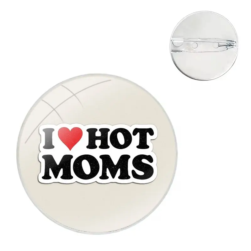 Pins Badge Metal Brooches For Clothes Backpack Decoration gift Love Milfs Hot Moms Heart Milf Lover Dilfs Lady Man