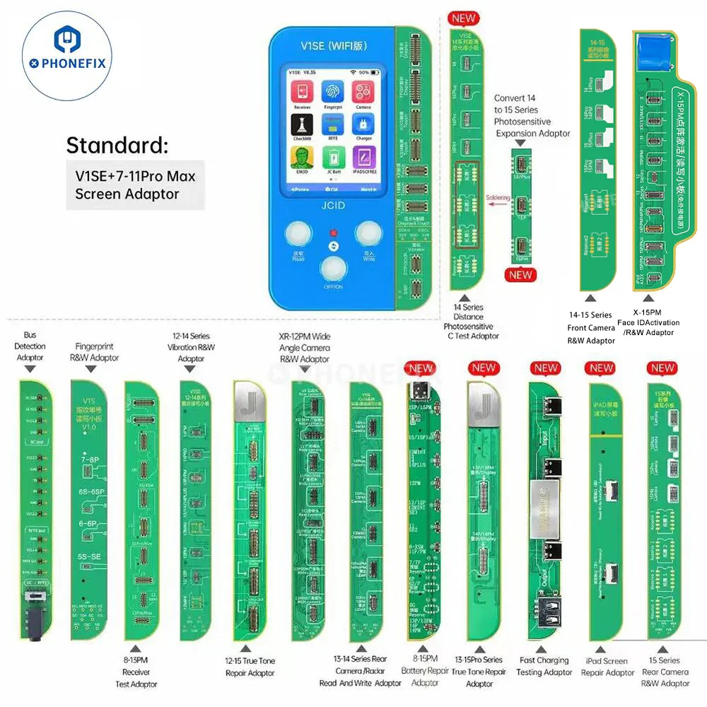 Imagem -02 - Jcid jc V1se Dot Projetor Programador de Reparo de Cores Original para Iphone X15pm True Tone Face id Bateria Leitura de Dados Escrita