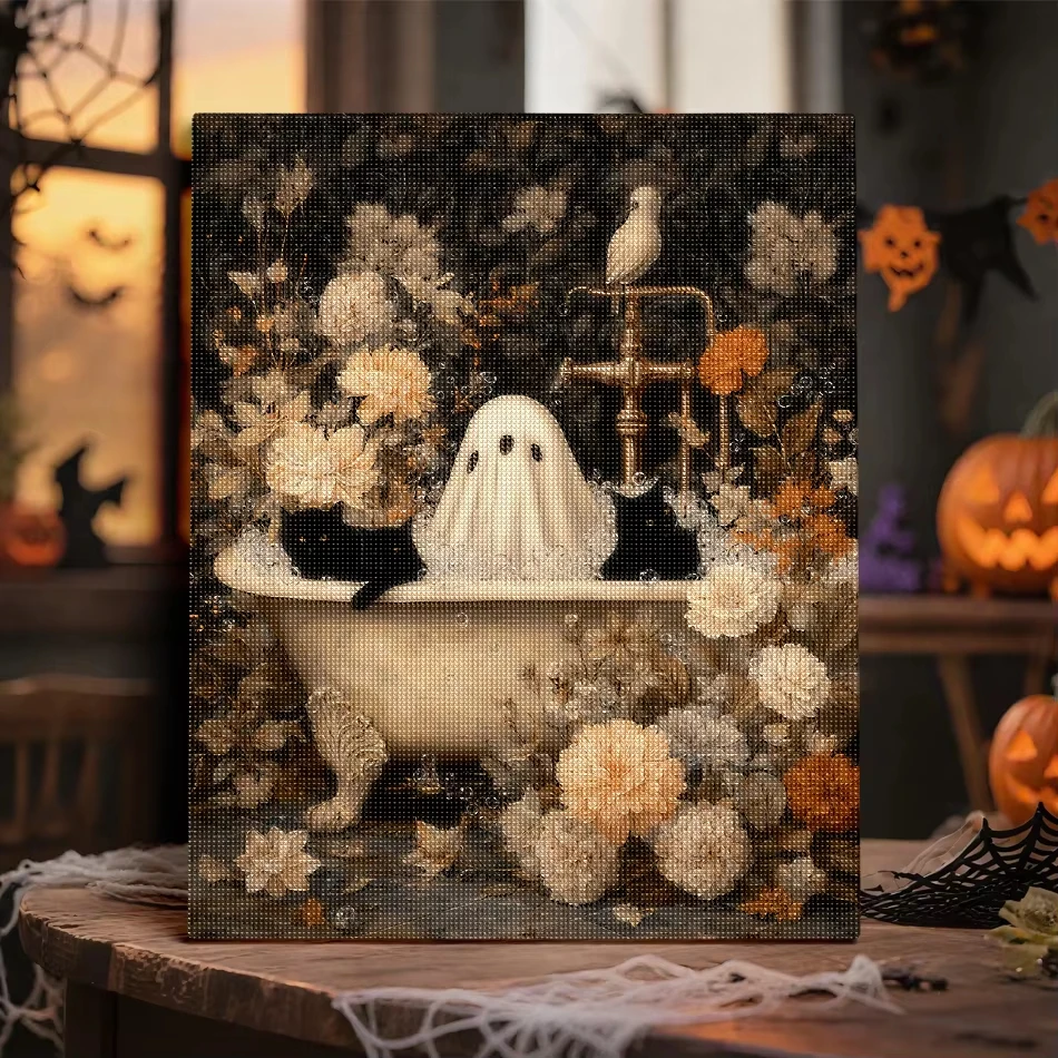 الماس مجموعات الطلاء الحرف عبر غرزة الظلام شبح ملصق فسيفساء التطريز هالوين دافئ ديكور المنزل 5D DIY الفن لعبة جديدة هدية #2