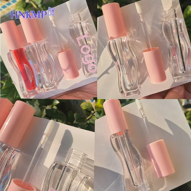 1Pc 2.5ML Wavy Lines Lip Gloss Tubes Liquid Lipstick Empty Lip Glaze Tube Refillable Cosmetic Packaging Container